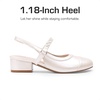 image:imageDREAM PAIRS Girls Dress Shoes Slingback Heels Round Toe Pump for Little Big Kids Flower Party Wedding PrincessIvory