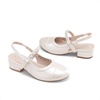 image:imageDREAM PAIRS Girls Dress Shoes Slingback Heels Round Toe Pump for Little Big Kids Flower Party Wedding PrincessIvory
