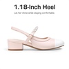 image:imageDREAM PAIRS Girls Dress Shoes Slingback Heels Round Toe Pump for Little Big Kids Flower Party Wedding PrincessPinkWhite
