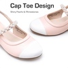 image:imageDREAM PAIRS Girls Dress Shoes Slingback Heels Round Toe Pump for Little Big Kids Flower Party Wedding PrincessPinkWhite