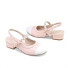 image:imageDREAM PAIRS Girls Dress Shoes Slingback Heels Round Toe Pump for Little Big Kids Flower Party Wedding PrincessPinkWhite