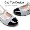 image:imageDREAM PAIRS Girls Dress Shoes Slingback Heels Round Toe Pump for Little Big Kids Flower Party Wedding PrincessSilverBlack