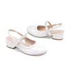 image:imageDREAM PAIRS Girls Dress Shoes Slingback Heels Round Toe Pump for Little Big Kids Flower Party Wedding PrincessWhite