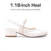 image:imageDREAM PAIRS Girls Dress Shoes Slingback Heels Round Toe Pump for Little Big Kids Flower Party Wedding PrincessWhite