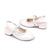 image:imageDREAM PAIRS Girls Dress Shoes Slingback Heels Round Toe Pump for Little Big Kids Flower Party Wedding PrincessWhitePearl