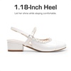 image:imageDREAM PAIRS Girls Dress Shoes Slingback Heels Round Toe Pump for Little Big Kids Flower Party Wedding PrincessWhitePearl