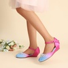image:imageDREAM PAIRS Girls Dress Shoes Toddler Little Big Girls Heels Low Wedge Pumps with Pearls Rhinestone for Flower Girl Princess Wedding PartyBlueHot Pink
