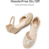 image:imageDREAM PAIRS Girls Dress Shoes Toddler Little Big Girls Heels Low Wedge Pumps with Pearls Rhinestone for Flower Girl Princess Wedding PartyGoldglitter