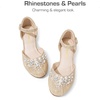 image:imageDREAM PAIRS Girls Dress Shoes Toddler Little Big Girls Heels Low Wedge Pumps with Pearls Rhinestone for Flower Girl Princess Wedding PartyGoldglitter