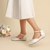 image:imageDREAM PAIRS Girls Dress Shoes Toddler Little Big Girls Heels Low Wedge Pumps with Pearls Rhinestone for Flower Girl Princess Wedding PartyIvory
