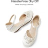 image:imageDREAM PAIRS Girls Dress Shoes Toddler Little Big Girls Heels Low Wedge Pumps with Pearls Rhinestone for Flower Girl Princess Wedding PartyIvory