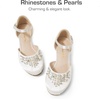 image:imageDREAM PAIRS Girls Dress Shoes Toddler Little Big Girls Heels Low Wedge Pumps with Pearls Rhinestone for Flower Girl Princess Wedding PartyIvory