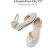 image:imageDREAM PAIRS Girls Dress Shoes Toddler Little Big Girls Heels Low Wedge Pumps with Pearls Rhinestone for Flower Girl Princess Wedding PartySilverglitter