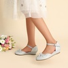 image:imageDREAM PAIRS Girls Dress Shoes Toddler Little Big Girls Heels Low Wedge Pumps with Pearls Rhinestone for Flower Girl Princess Wedding PartySilverglitter