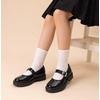 image:imageDREAM PAIRS Girls School Shoes Uniform Mary Jane Dress Platform Chunky Oxford Pumps with Bow for Toddler Little Big KidAll Black