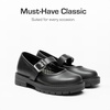 image:imageDREAM PAIRS Girls School Shoes Uniform Mary Jane Dress Platform Chunky Oxford Pumps with Bow for Toddler Little Big KidBlack