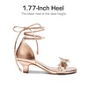 image:imageDREAM PAIRS Lace Up Low Heel Sandals for Girls Ankle Strap Dress Pump Strappy Gladiator Wedding Party Shoes for Little KidBig Kid