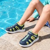 image:imageDREAM PAIRS Toddler Boys Girls Sport Sandals Cute Breathable Lightweight Outdoor Play Water Casual Closed Toe Hook and Loop for ToddlersLittleBig KidsNavy