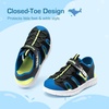 image:imageDREAM PAIRS Toddler Boys Girls Sport Sandals Cute Breathable Lightweight Outdoor Play Water Casual Closed Toe Hook and Loop for ToddlersLittleBig KidsBlack