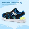 image:imageDREAM PAIRS Toddler Boys Girls Sport Sandals Cute Breathable Lightweight Outdoor Play Water Casual Closed Toe Hook and Loop for ToddlersLittleBig KidsBlack
