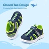 image:imageDREAM PAIRS Toddler Boys Girls Sport Sandals Cute Breathable Lightweight Outdoor Play Water Casual Closed Toe Hook and Loop for ToddlersLittleBig KidsNavy