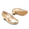 image:imageDream Pairs Girls Dress Shoes Mary Jane High Heel Round Toe Straps Pumps Flower Wedding Party Princess Flats for LittleBig KidsGold