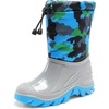 image:imageDREAM PAIRS Boys Snow Boots Waterproof Camouflage Slip Resistant Mid Calf Faux Fur Lining Outdoor Muck Winter Shoes for LittleBig KidsBlueGray