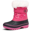 image:imageDREAM PAIRS Girls Boys Snow Boots WaterResistant Outdoor Warm Cozy AntiSlip Mid Calf Faux Fur Lining Winter Shoes for LittleBig KidsFuchsia