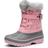 image:imageDREAM PAIRS Girls Boys Snow Boots WaterResistant Outdoor Warm Cozy AntiSlip Mid Calf Faux Fur Lining Winter Shoes for LittleBig KidsPink