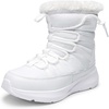 image:imageDREAM PAIRS Girls Boys Winter Snow Boots Slip Resistant Faux Fur Lined Windproof Warm SlipOn Boots for KidsWhite
