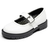image:imageDREAM PAIRS Girls School Shoes Uniform Mary Jane Dress Platform Chunky Oxford Pumps with Bow for Toddler Little Big KidWhite