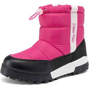image:imageDREAM PAIRS Boys Girls Winter Snow Boots Slip Resistant Outdoor Cold Weather Boots with Faux Fur LiningBaby Pink