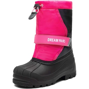 image:imageDREAM PAIRS Boys amp Girls Mid Calf WaterResistant Winter Snow Boots for ToddlerLittleBig KidHot Pink