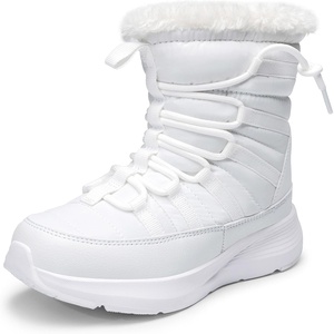 image:imageDREAM PAIRS Girls Boys Winter Snow Boots Slip Resistant Faux Fur Lined Windproof Warm SlipOn Boots for KidsWhite