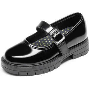 image:imageDREAM PAIRS Girls School Shoes Uniform Mary Jane Dress Platform Chunky Oxford Pumps with Bow for Toddler Little Big KidAll Black