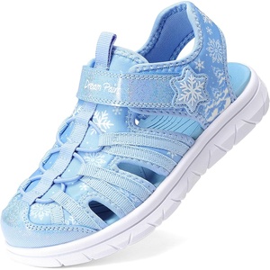 image:imageDREAM PAIRS Toddler Boys Girls Sport Sandals Cute Breathable Lightweight Outdoor Play Water Casual Closed Toe Hook and Loop for ToddlersLittleBig KidsLight Blue