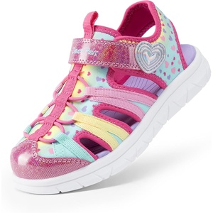 image:imageDREAM PAIRS Toddler Boys Girls Sport Sandals Cute Breathable Lightweight Outdoor Play Water Casual Closed Toe Hook and Loop for ToddlersLittleBig KidsPink