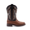 image:imageDREAM PAIRS Boys Girls Cowboy Boots Toddler Mid Calf Western Boots Square Toe Riding Boots for KidsBlackBrown