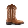 image:imageDREAM PAIRS Boys Girls Cowboy Boots Toddler Mid Calf Western Boots Square Toe Riding Boots for KidsBrown