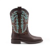 image:imageDREAM PAIRS Boys Girls Cowboy Boots Toddler Mid Calf Western Boots Square Toe Riding Boots for KidsBrownLeopard