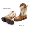 image:imageDREAM PAIRS Boys Girls Cowboy Boots Toddler Mid Calf Western Boots Square Toe Riding Boots for KidsCamelCamo