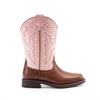 image:imageDREAM PAIRS Boys Girls Cowboy Boots Toddler Mid Calf Western Boots Square Toe Riding Boots for KidsPinkBrown