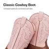 image:imageDREAM PAIRS Boys Girls Cowboy Boots Toddler Mid Calf Western Boots Square Toe Riding Boots for KidsPinkBrown