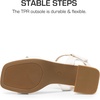 image:imageDREAM PAIRS Girls Sandals Open Toe Low Block Chunky Heels Sandals Party Dress Pumps Shoes for Little Big KidWhite