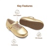 image:imageDREAM PAIRS Toddler Little Girls Mary Jane Dress Shoes Wedding Ballet Flats Round Toe Flower Girl ShoesGold