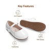 image:imageDREAM PAIRS Toddler Little Girls Mary Jane Dress Shoes Wedding Ballet Flats Round Toe Flower Girl ShoesWhite