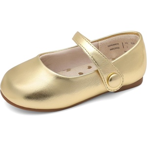 image:imageDREAM PAIRS Toddler Little Girls Mary Jane Dress Shoes Wedding Ballet Flats Round Toe Flower Girl ShoesGold