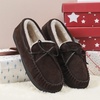 image:imageDREAM PAIRS Mens Moccasin Slippers Fuzzy Plush House Shoes Indoor Outdoor Fleece Lining LoafersBrown