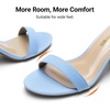 image:imageDREAM PAIRS Womens Chunky Block Heel Sandals Open Toe Ankle Strap Dress Shoes Comfortable Wedding Guest Heels for Party Prom and Formal EventsBabyBlueSuede