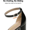 image:imageDREAM PAIRS Womens Chunky Block Heel Sandals Open Toe Ankle Strap Dress Shoes Comfortable Wedding Guest Heels for Party Prom and Formal EventsBlackPu